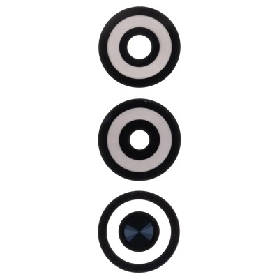 Стекло камеры для Infinix Smart 8 (комплект 3 шт.) Черный