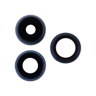 Стекло камеры для iPhone 15 Pro (комплект 3 шт.) Синий