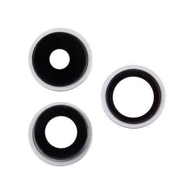 Стекло камеры для iPhone 15 Pro (комплект 3 шт.) Серый