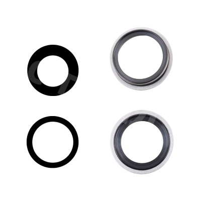 Стекло камеры для iPhone 16/iPhone 16 Plus (комплект 2 шт.) Белый