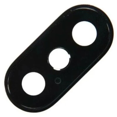 Стекло камеры для iPhone X в сборе с рамкой Черный