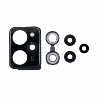 Стекло камеры для Xiaomi Poco X5 Pro 5G в сборе с рамкой Черный