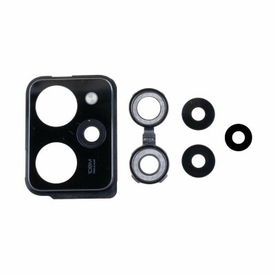 Стекло камеры для Xiaomi Poco X5 Pro 5G в сборе с рамкой Черный