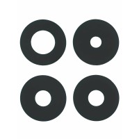 Стекло камеры для Xiaomi Poco X7 (комплект 4 шт.) Черный