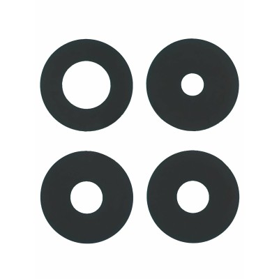 Стекло камеры для Xiaomi Poco X7 (комплект 4 шт.) Черный