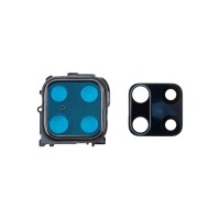 Стекло камеры для Xiaomi Redmi Note 9 Pro в сборе с рамкой Черный