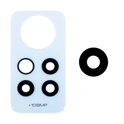 Стекло камеры для Xiaomi Redmi Note 12 Pro 4G (комплект 2 шт.) Голубой