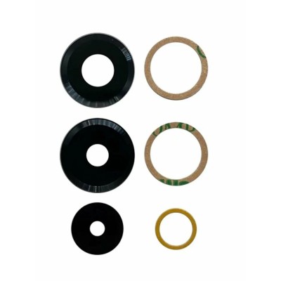 Стекло камеры для Xiaomi Redmi Note 14 4G (комплект 3 шт.) Черный