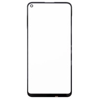 Стекло модуля для Huawei P40 Lite E сборе с OCA пленкой Черный - OR (Mitsubishi)