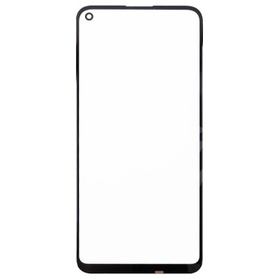 Стекло модуля для Huawei P40 Lite E сборе с OCA пленкой Черный - OR (Mitsubishi)