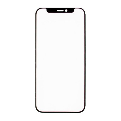 Стекло модуля для Apple iPhone 12 в сборе с OCA пленкой Черный - OR (Mitsubishi)