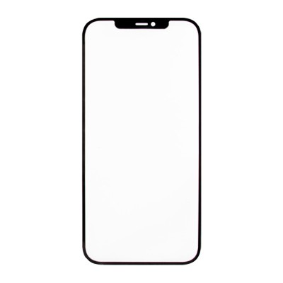 Стекло модуля для Apple iPhone 12 Pro Max в сборе с OCA пленкой Черный - OR (Mitsubishi)