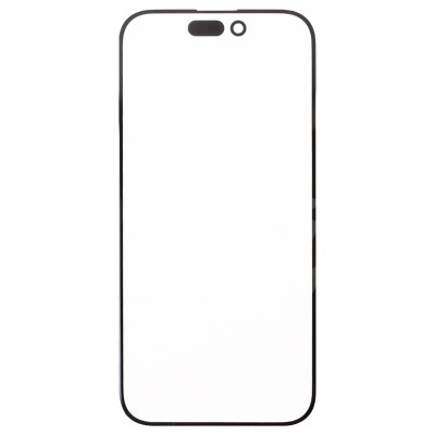 Стекло модуля для Apple iPhone 15 Pro в сборе с OCA пленкой Черный - OR (Feaglet)