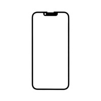 Стекло модуля для Apple iPhone 13 Pro в сборе с OCA пленкой Черный - OR (Mitsubishi)