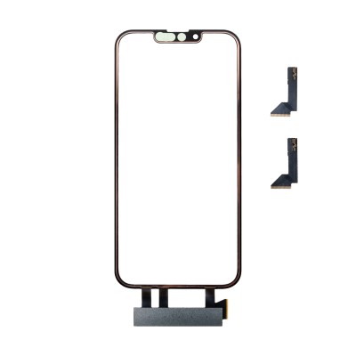 Стекло модуля для Apple iPhone 13 Pro в сборе с тачскрином, рамкой и OCA пленкой Черный - OR (Mitsubishi)