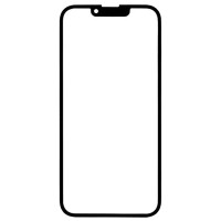 Стекло модуля для Apple iPhone 14 в сборе с OCA пленкой Черный - OR (Feaglet)