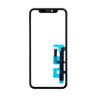 Стекло модуля для Apple iPhone 11 в сборе с тачскрином и OCA пленкой Черный - OR (Mitsubishi)