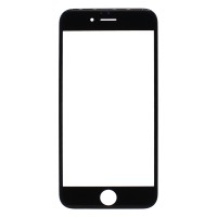 Стекло модуля для Apple iPhone 6 в сборе с рамкой и OCA пленкой Черный - OR (Mitsubishi)