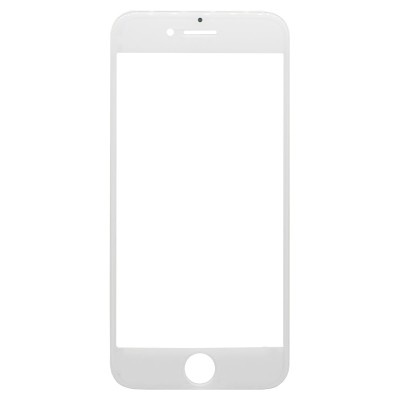 Стекло модуля для Apple iPhone 7 в сборе с рамкой и OCA пленкой Белый - OR (Mitsubishi)