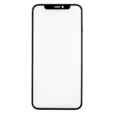 Стекло модуля для Apple iPhone 11 Pro в сборе с OCA пленкой Черный - OR (Mitsubishi)
