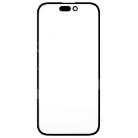 Стекло модуля для Apple iPhone 14 Pro в сборе с OCA пленкой Черный - OR (Feaglet)