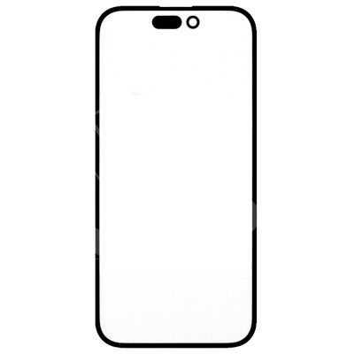 Стекло модуля для Apple iPhone 14 Pro в сборе с OCA пленкой Черный - OR (Feaglet)