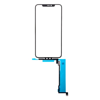 Стекло модуля для Apple iPhone 11 Pro Max в сборе с тачскрином и OCA пленкой Черный - OR (Feaglet)