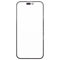 Стекло модуля для Apple iPhone 14 Pro Max в сборе с OCA пленкой Черный - OR (Mitsubishi)