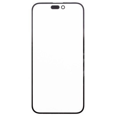 Стекло модуля для Apple iPhone 14 Pro Max в сборе с OCA пленкой Черный - OR (Mitsubishi)