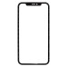 Стекло модуля для Apple iPhone Xr в сборе с рамкой и OCA пленкой Черный - OR (Mitsubishi)