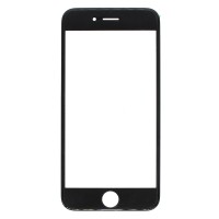 Стекло модуля для Apple iPhone 6S в сборе с рамкой и OCA пленкой Черный - OR (Mitsubishi)