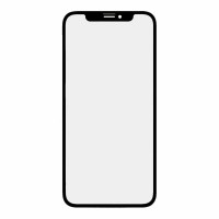 Стекло модуля для Apple iPhone X в сборе с OCA пленкой Черный - OR (Mitsubishi)