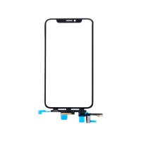 Стекло модуля для Apple iPhone X в сборе с тачскрином и OCA пленкой Черный - OR (Mitsubishi)