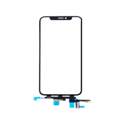 Стекло модуля для Apple iPhone X в сборе с тачскрином и OCA пленкой Черный - OR (Mitsubishi)