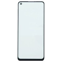 Стекло модуля для Realme 8 4G в сборе с OCA пленкой Черный - OR (Mitsubishi)