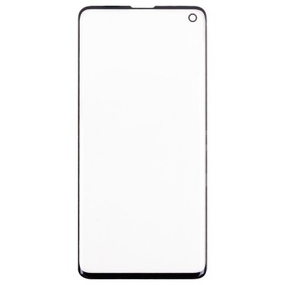 Стекло модуля для Samsung G973F Galaxy S10 в сборе с OCA пленкой Черный - OR (Mitsubishi)