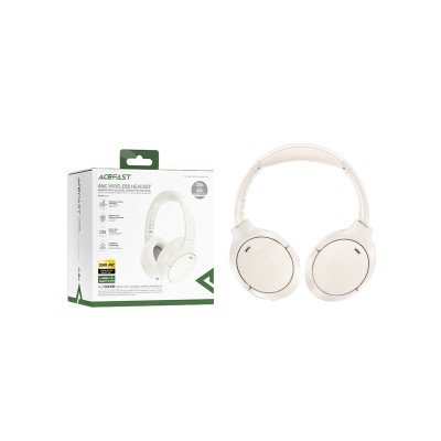 Беспроводные наушники Acefast H6 (накладные, активное шумоподавление) Белый