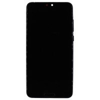 Дисплей для Huawei P20 Pro (CLT-L29) модуль с рамкой и тачскрином (черный) - (OLED)