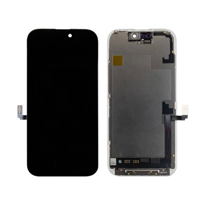 Дисплей для Apple iPhone 17 (A3520) в сборе с тачскрином Черный - (Soft OLED, Full HD, 120 Гц) (с верификацией = с привязкой без ошибки)