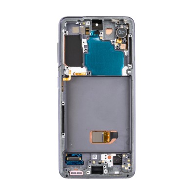 Дисплей для Samsung G991B Galaxy S21 модуль с рамкой Серый - Сервисный Оригинал