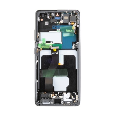 Дисплей для Samsung G998B Galaxy S21 Ultra модуль с рамкой Черный - Сервисный оригинал