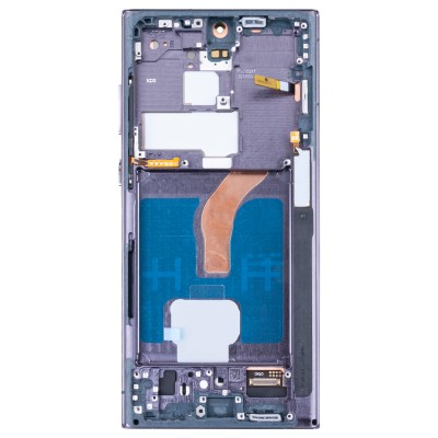 Дисплей для Samsung S908B Galaxy S22 Ultra модуль с рамкой и тачскрином (черный) - (OLED) (Full Size)