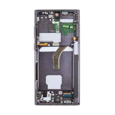 Дисплей для Samsung S9080 Galaxy S22 Ultra модуль с рамкой Черный - Сервисный Оригинал