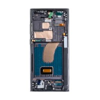 Дисплей для Samsung S918B Galaxy S23 Ultra модуль с рамкой Черный - (Soft OLED, 120 Гц) (Full Size)