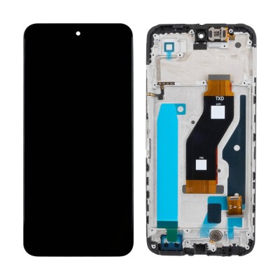 Дисплей для Tecno Spark 40 4G (KM5n) модуль с рамкой Черный - OR