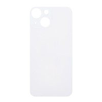 Задняя крышка для iPhone 13 mini Белый (стекло, широкий вырез под камеру, логотип)