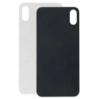 Задняя крышка для iPhone Xs Max Белый (стекло, широкий вырез под камеру, логотип)