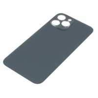 Задняя крышка для iPhone 12 Pro Max Серый (стекло, широкий вырез под камеру, логотип)