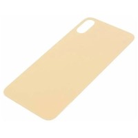Задняя крышка для iPhone Xs Золото (стекло, широкий вырез под камеру, логотип)