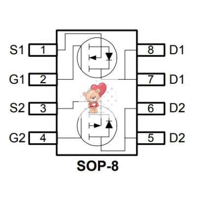 AF4502C NP-Channel MOSFET 30V 10A